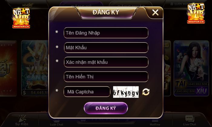 Đăng ký Nhatvip Truy cập trang chủ chính thức của Nhatvip để đăng ký tài khoản mới